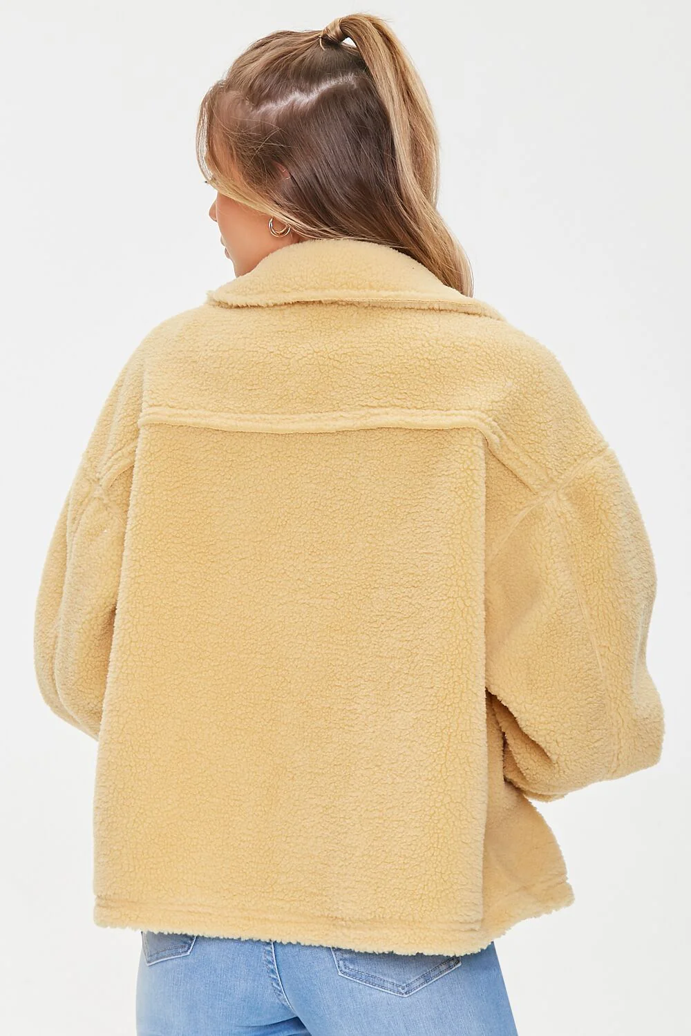 Faux Shearling Button-Front Jacket - Image 3
