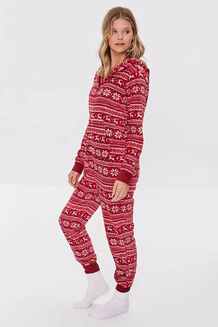 Fleece Fair Isle Pajama One-Piece - Image 2