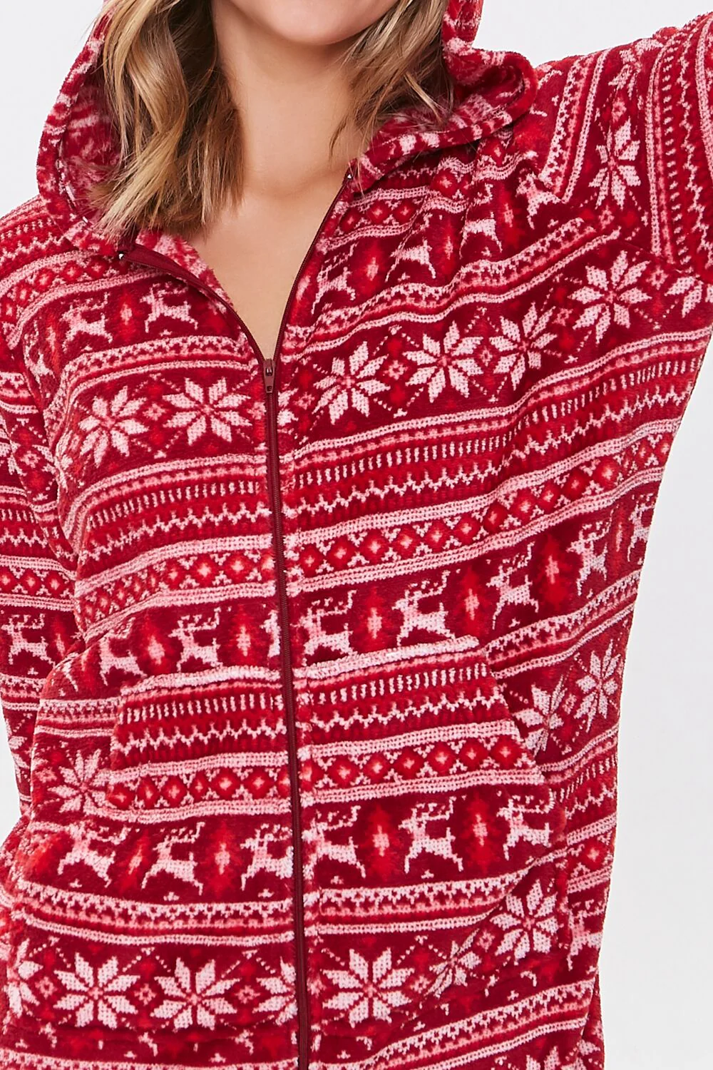 Fleece Fair Isle Pajama One-Piece - Image 5