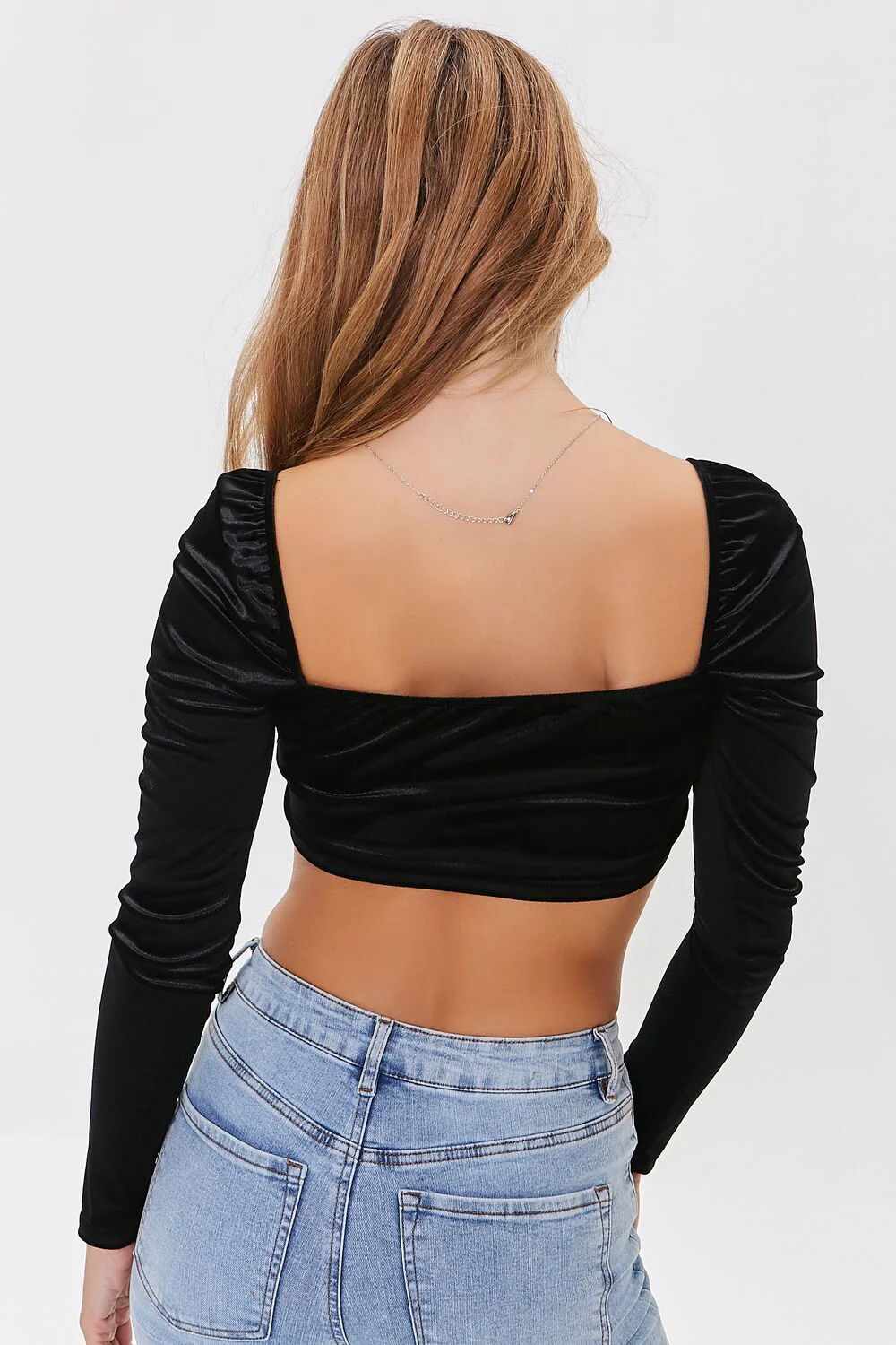 Velvet Crop Top - Image 3