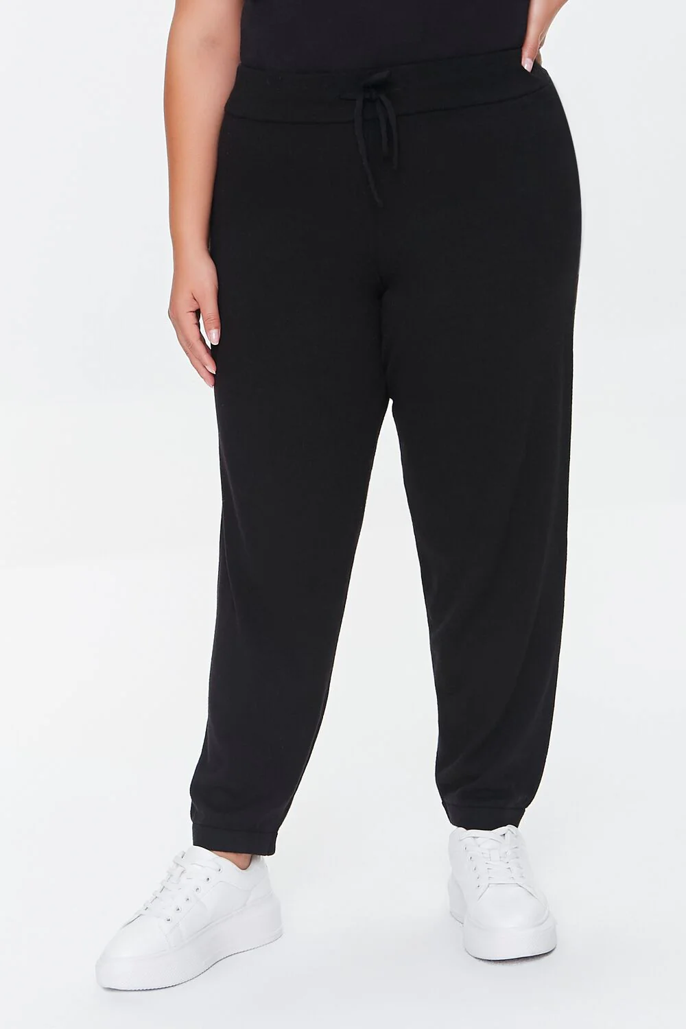 Plus Size Drawstring High-Rise Joggers - Image 2
