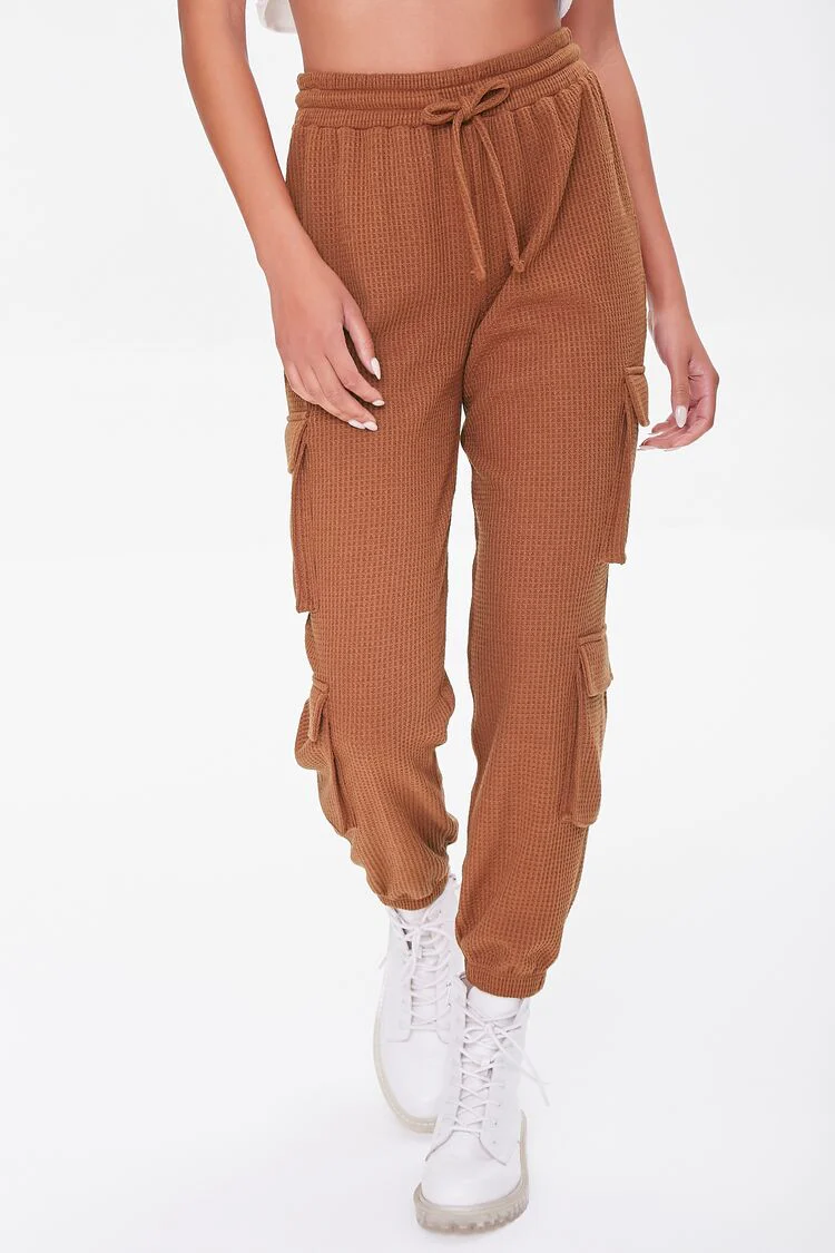 Waffle Knit Cargo Joggers - Image 2