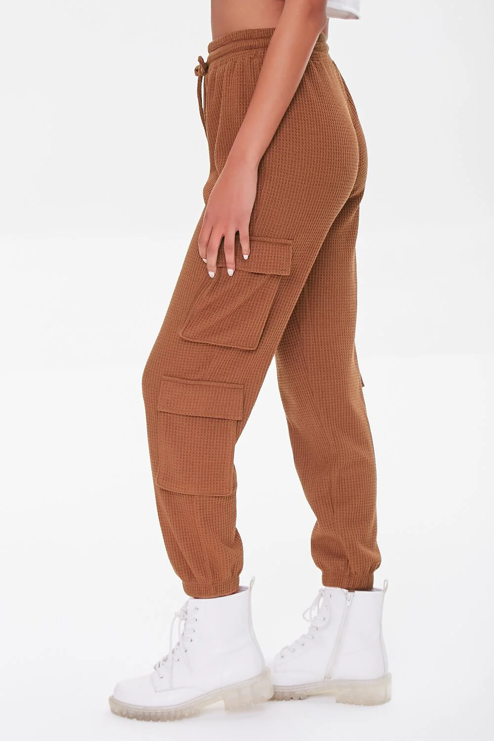 Waffle Knit Cargo Joggers - Image 3