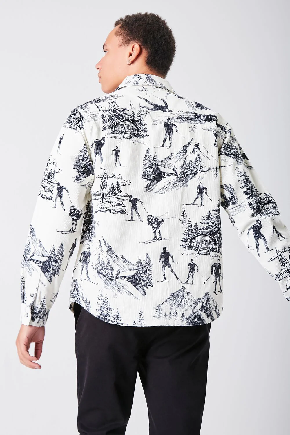 Landscape Print Corduroy Shirt - Image 3