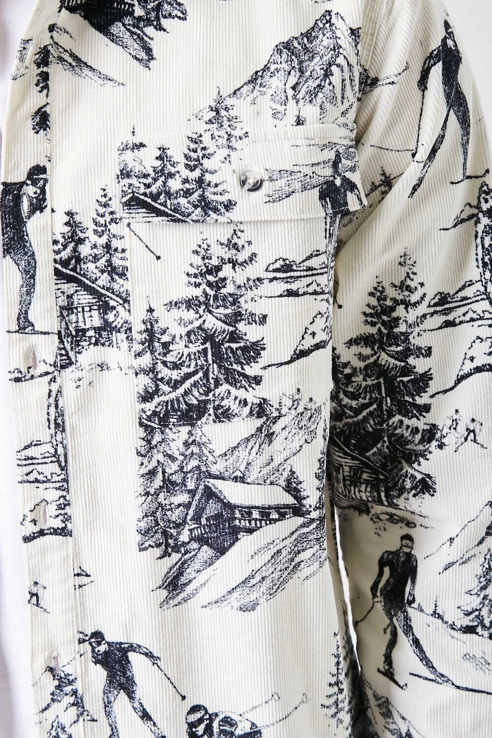 Landscape Print Corduroy Shirt - Image 5