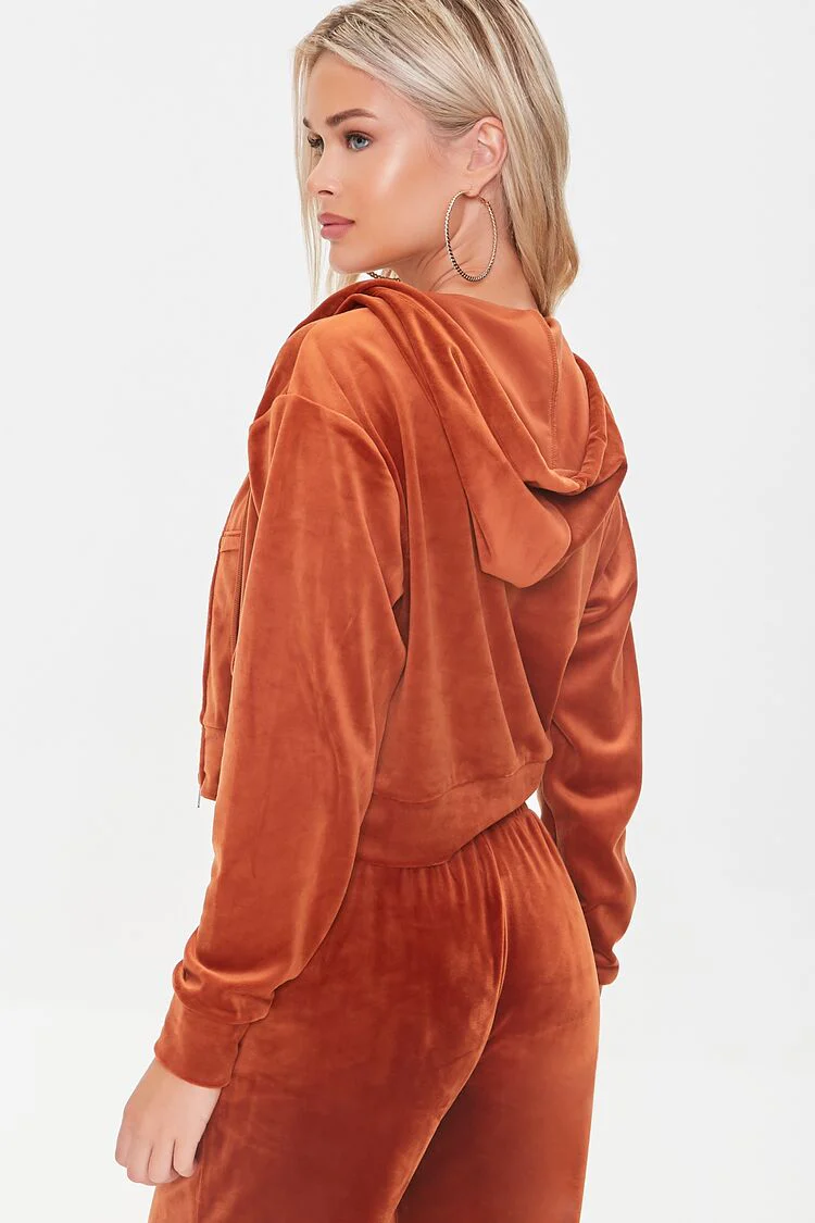 Velour Zip-Up Hoodie - Image 4
