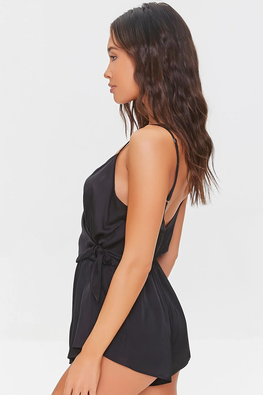 Satin Lingerie Romper - Image 2