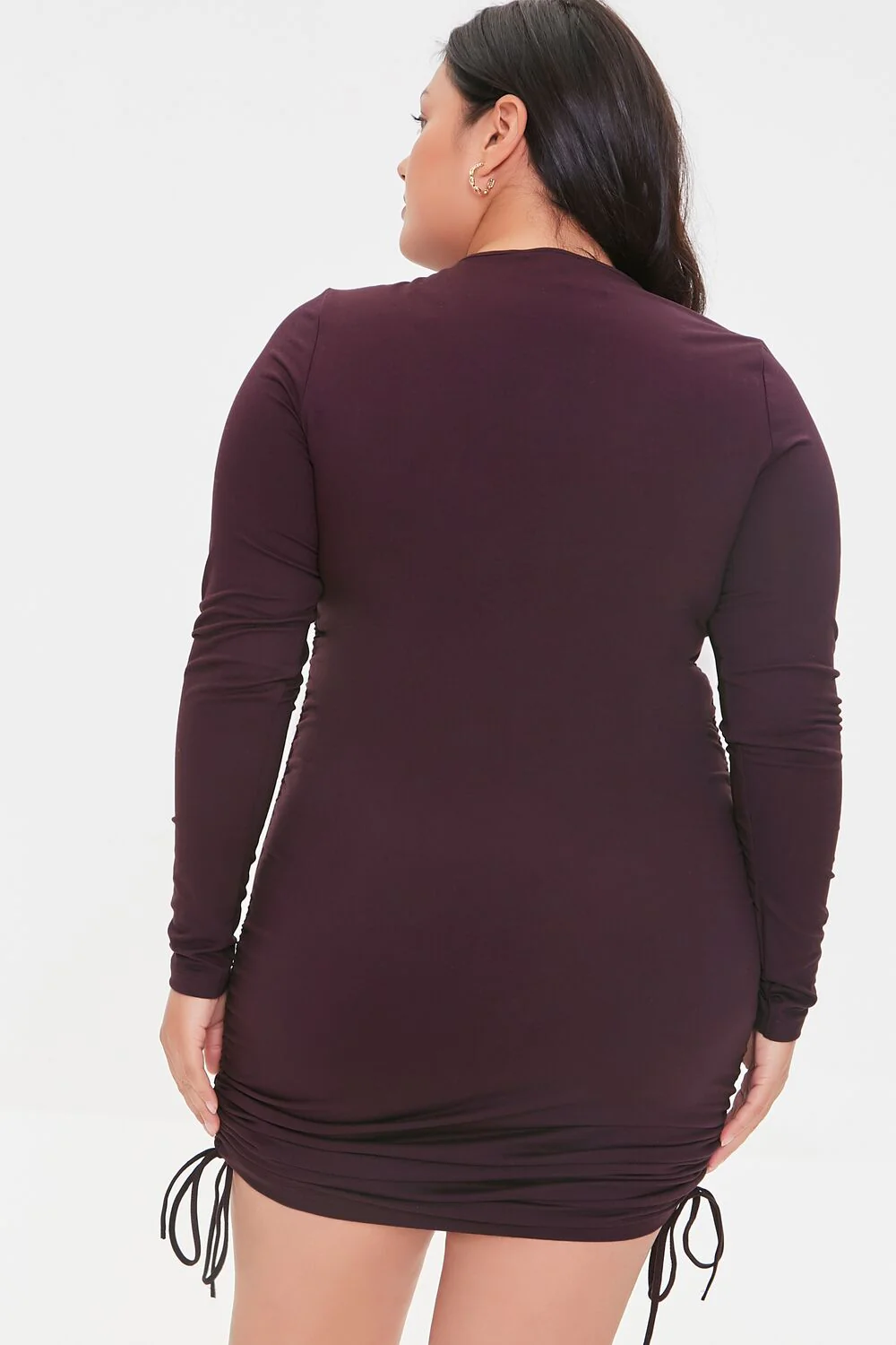 Plus Size Ruched Drawstring Dress - Image 7