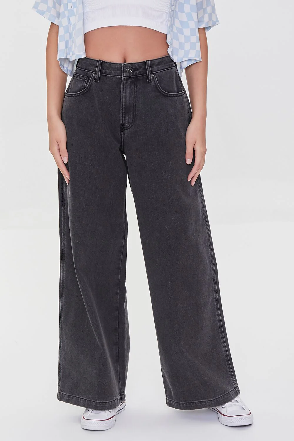 Wide-Leg High-Rise Jeans - Image 2