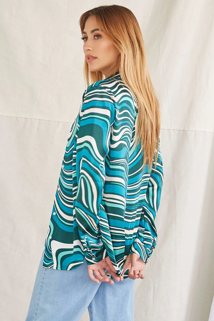 Abstract Print Shirt - Image 2