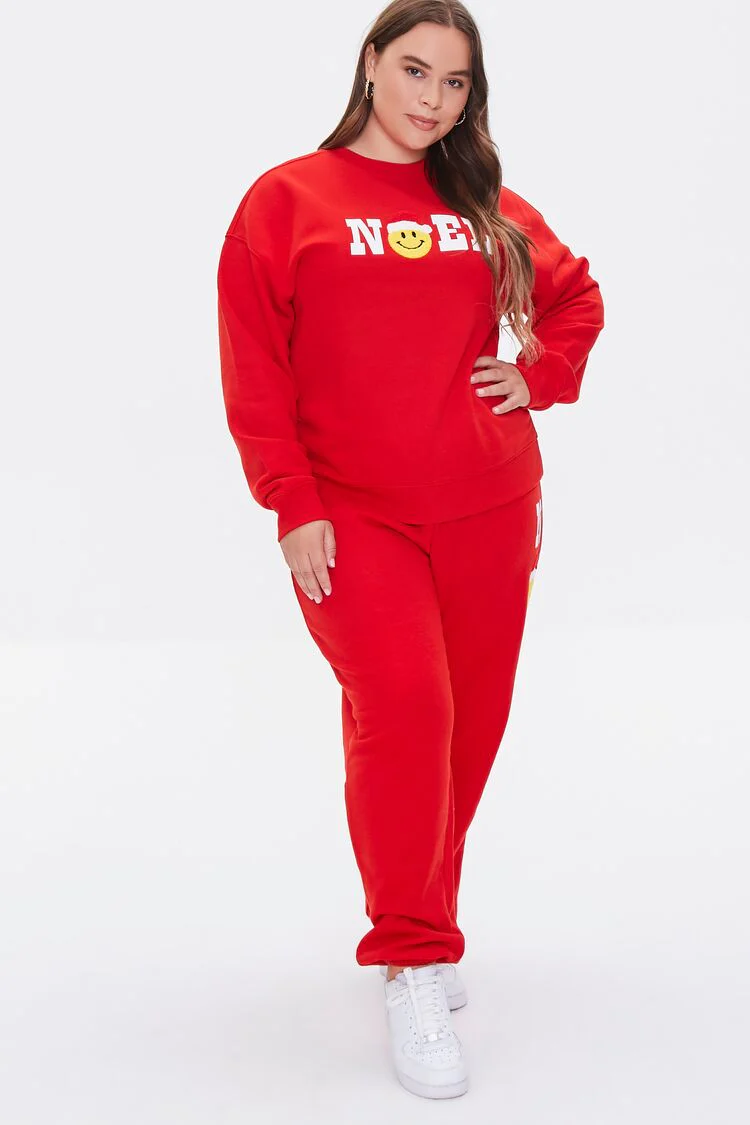 Plus Size Fleece Noel Joggers - Image 4