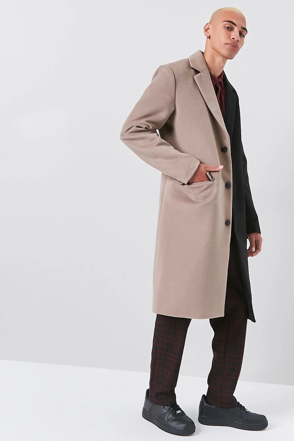 Colorblock Longline Coat - Image 3