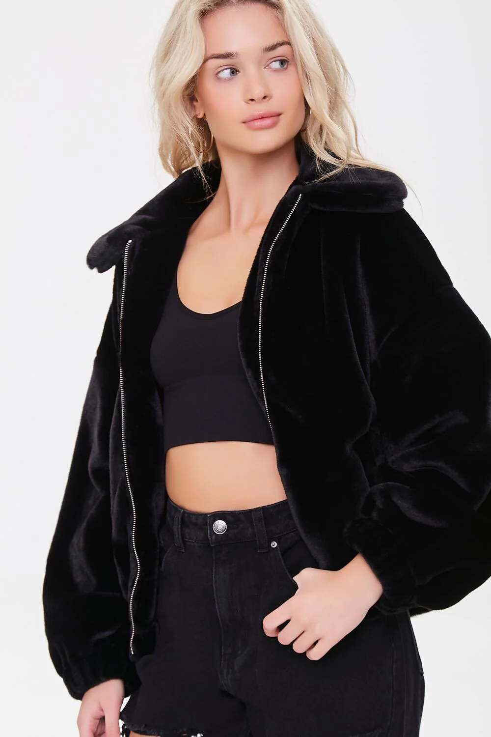 Faux Fur Angel Graphic Jacket - Image 2