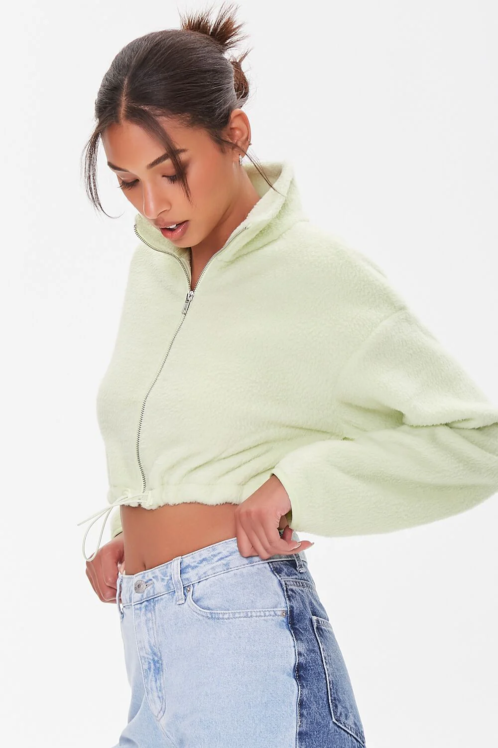 Faux Shearling Zip-Up Pullover - Image 2