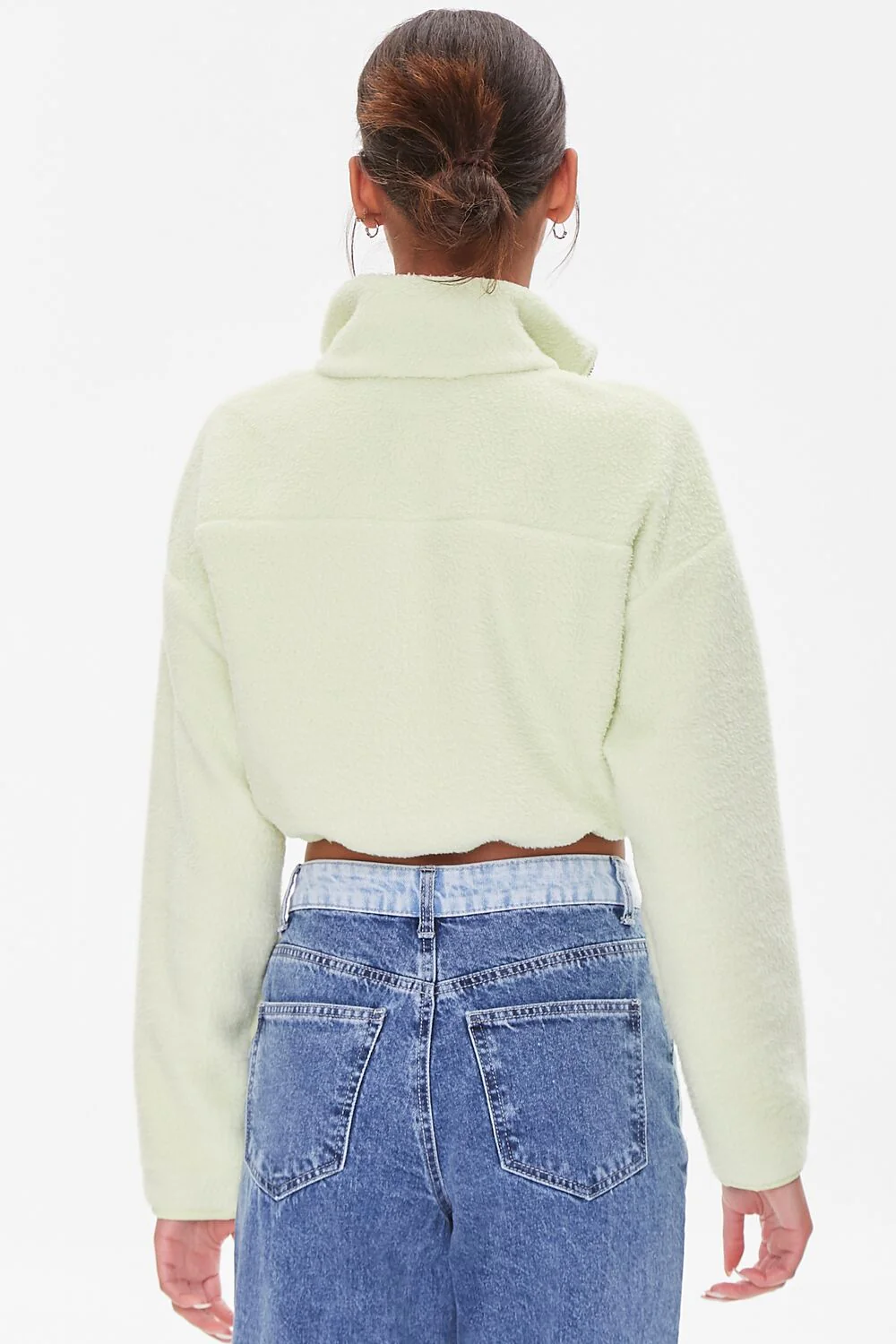 Faux Shearling Zip-Up Pullover - Image 3