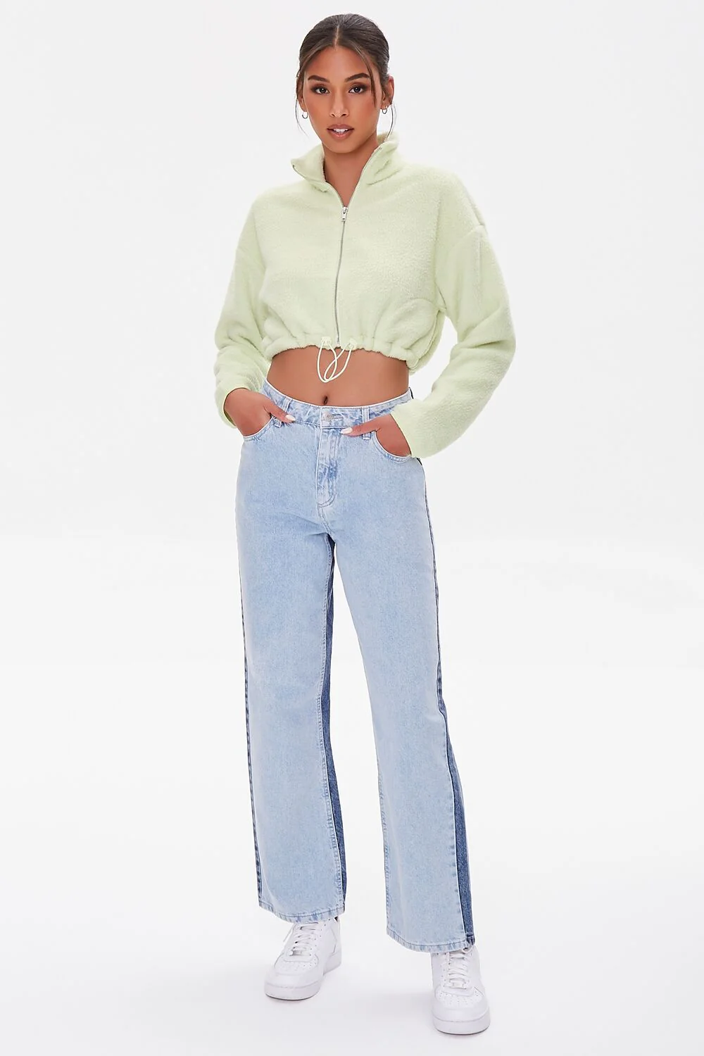 Faux Shearling Zip-Up Pullover - Image 4
