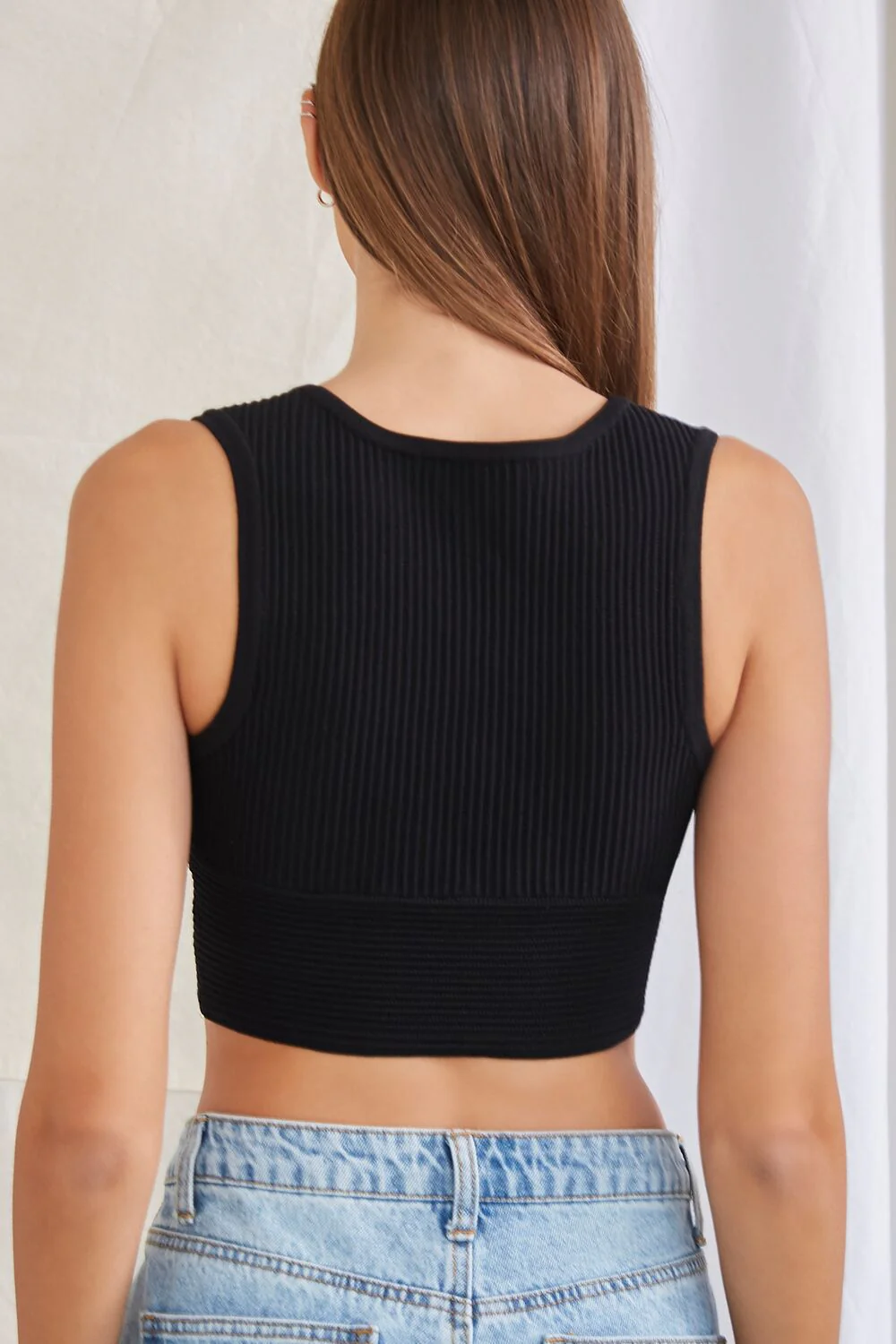 Sweater-Knit Crop Top - Image 3