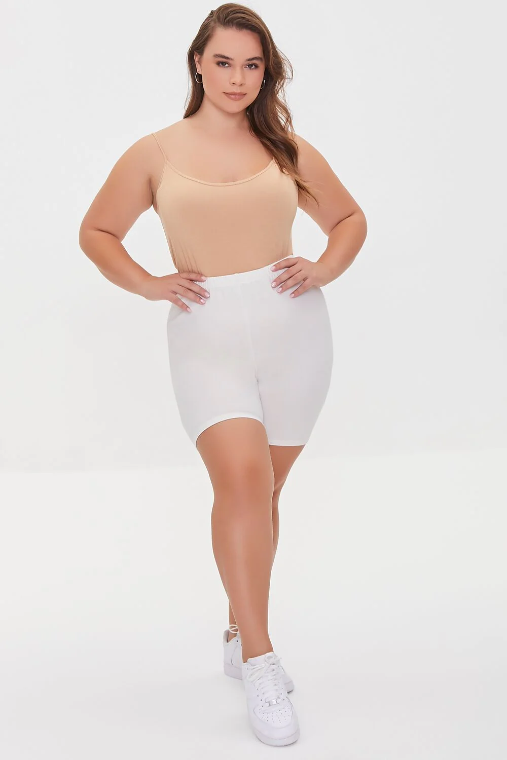 Plus Size Basic Organically Grown Cotton Biker Shorts - Image 5