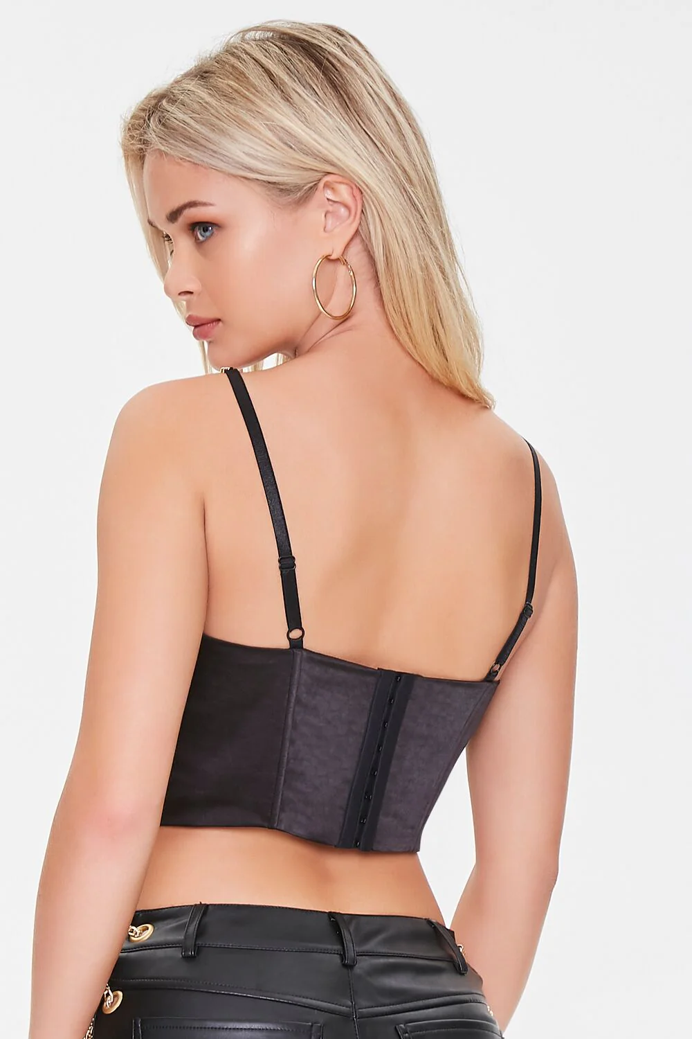 Satin Sweetheart Bustier Crop Top - Image 3