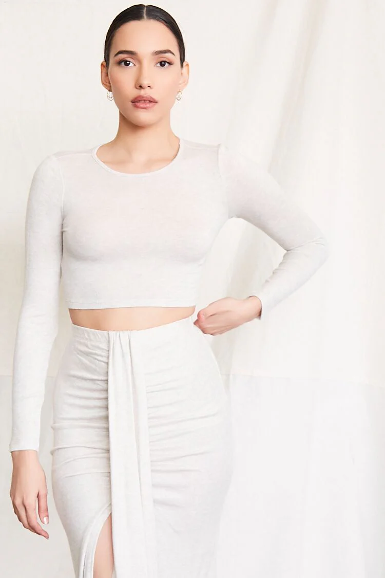 Crop Top & Bodycon Midi Skirt Set - Image 4