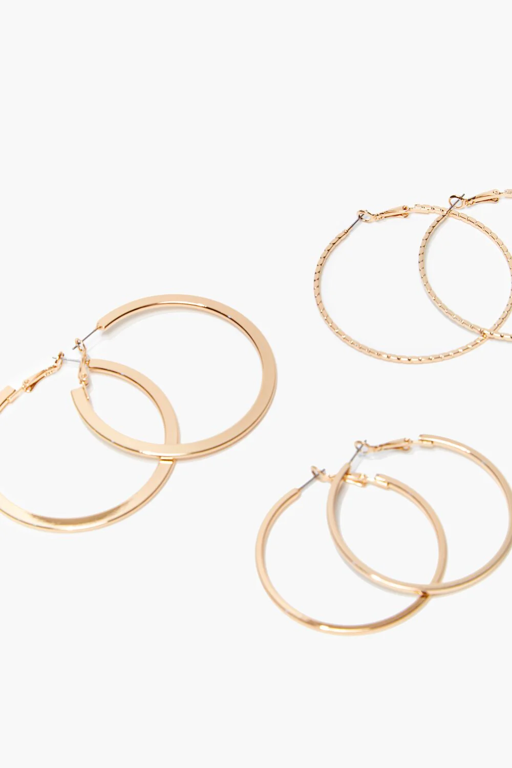 Textured Hoop Earring Set - Image 2