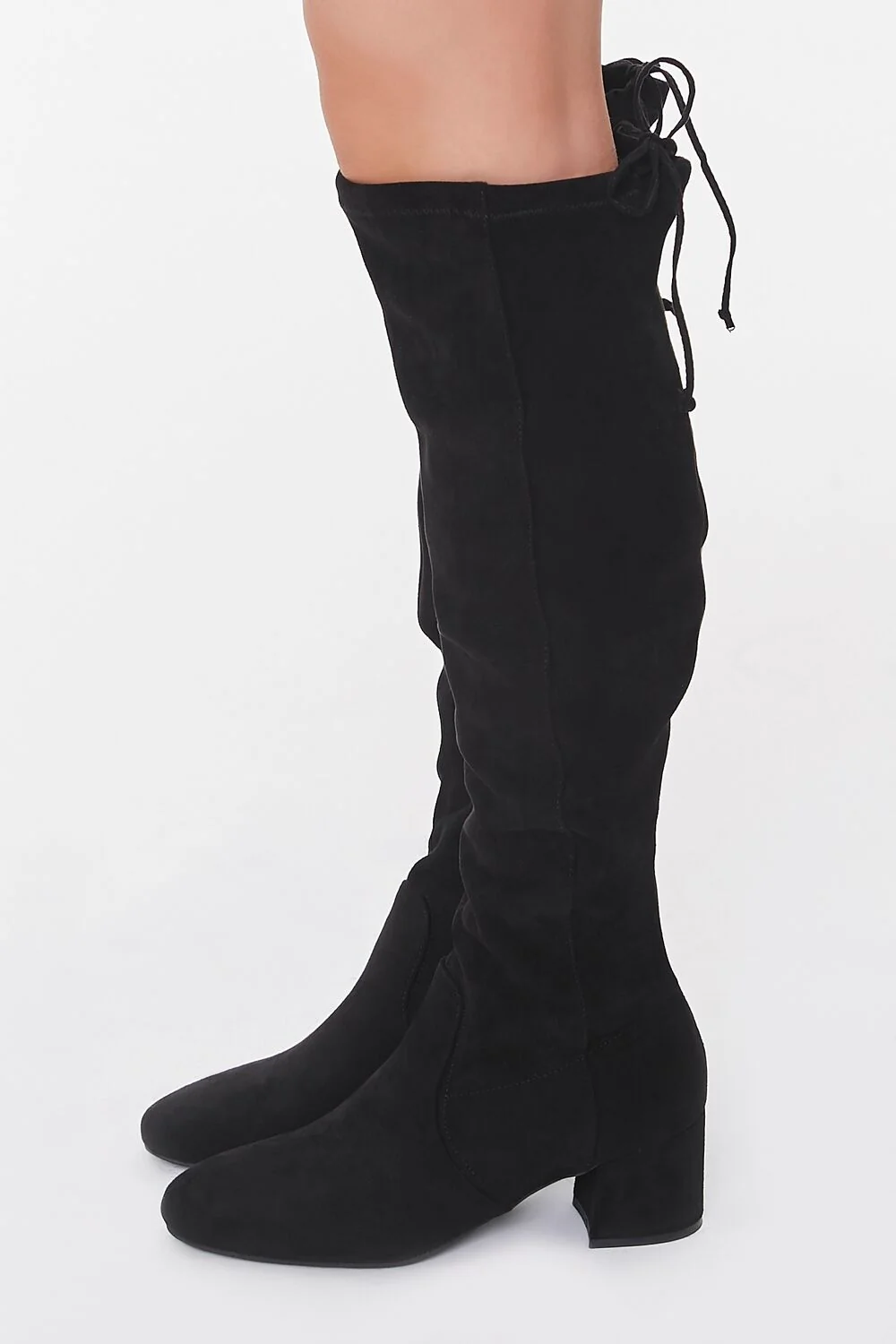 Faux Suede Knee-High Boots - Image 2
