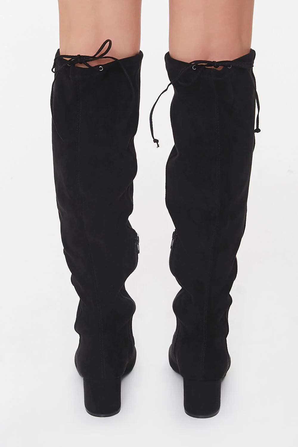 Faux Suede Knee-High Boots - Image 3