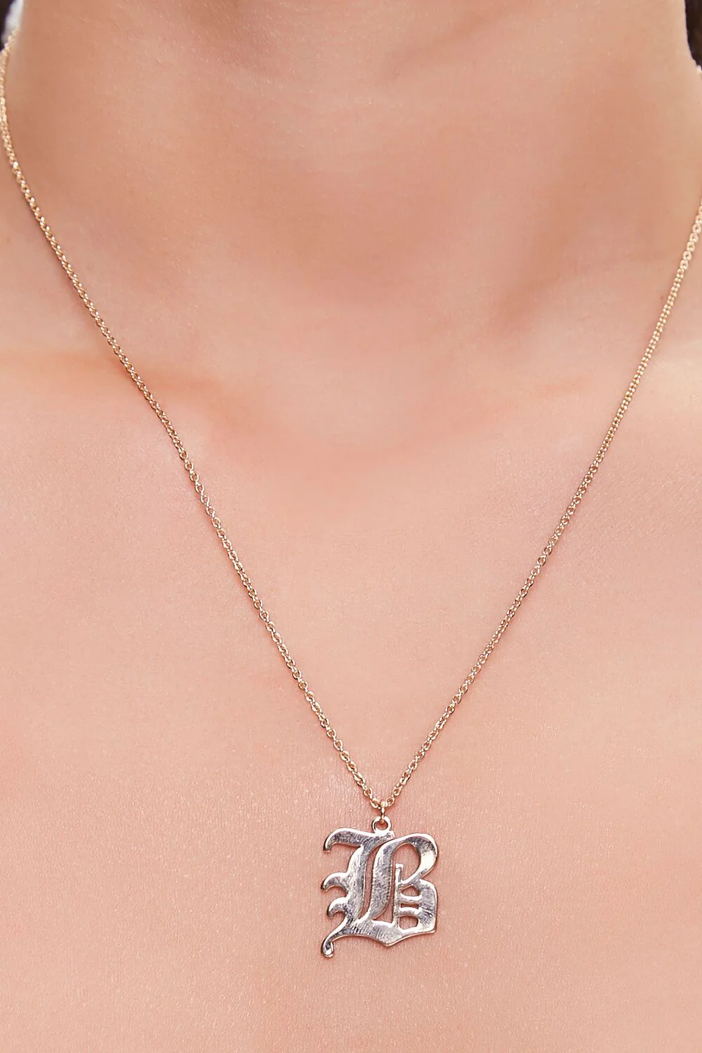 Initial Pendant Chain Necklace - Image 3