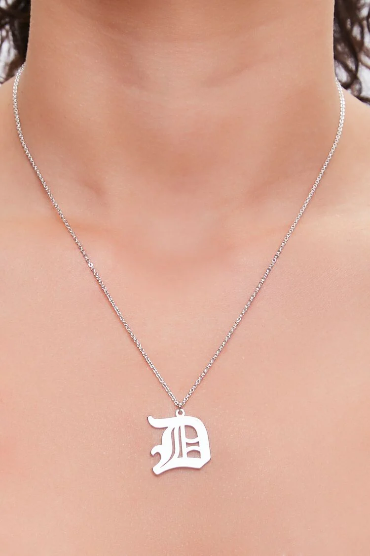 Initial Pendant Chain Necklace - Image 8