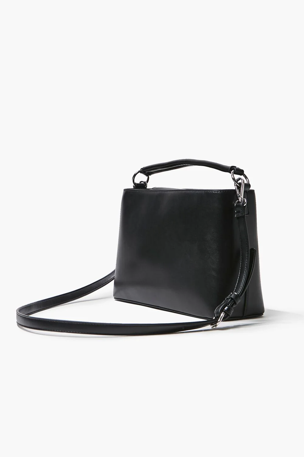 Structured Faux Leather Satchel - Image 3