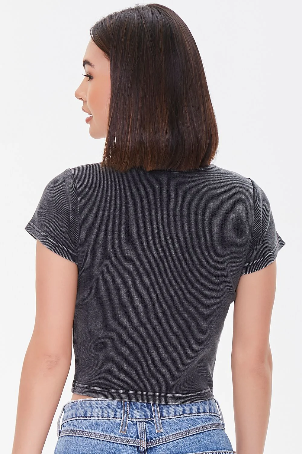 Mineral Wash Cropped Tee - Image 4