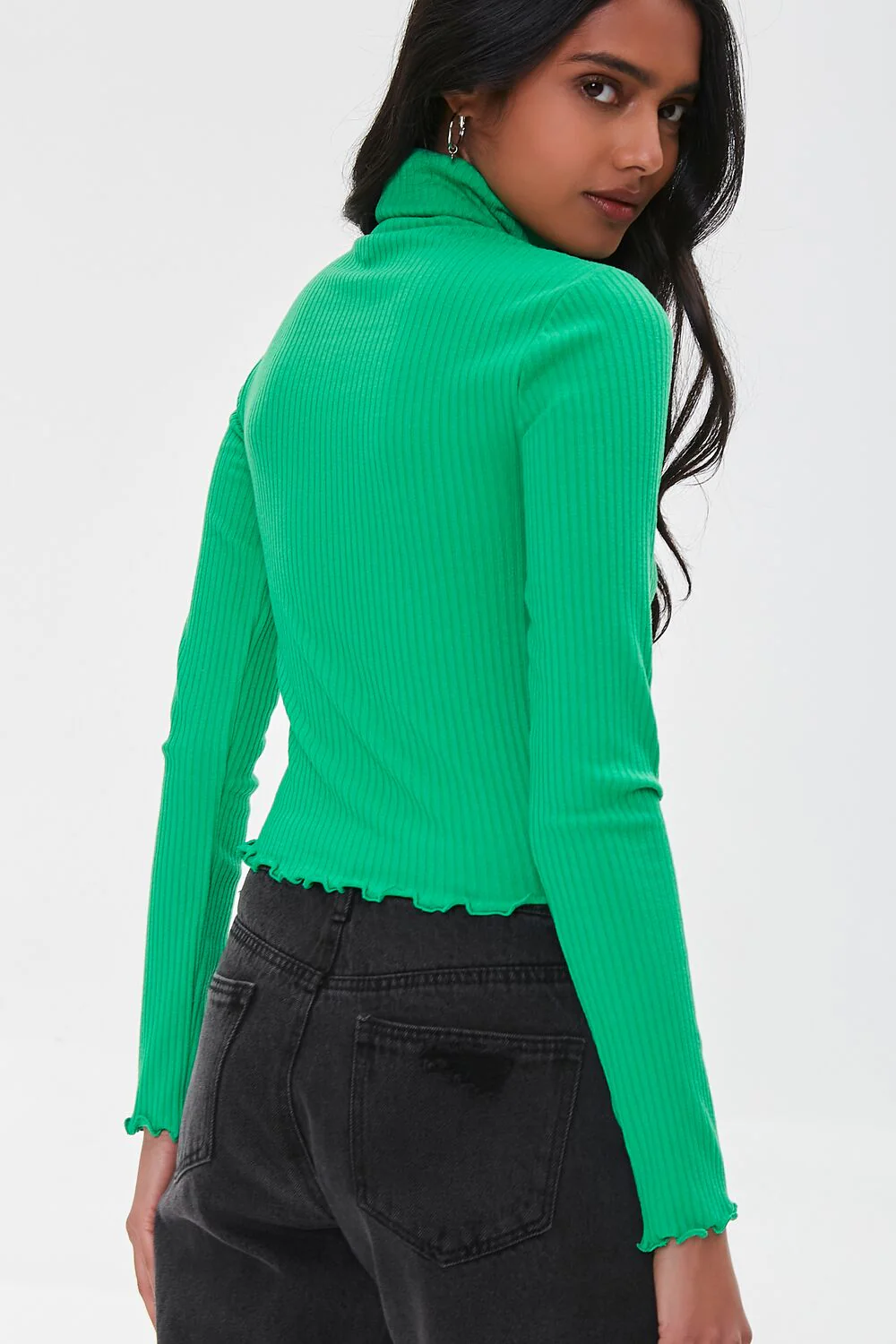 Ribbed Turtleneck Top - Image 3