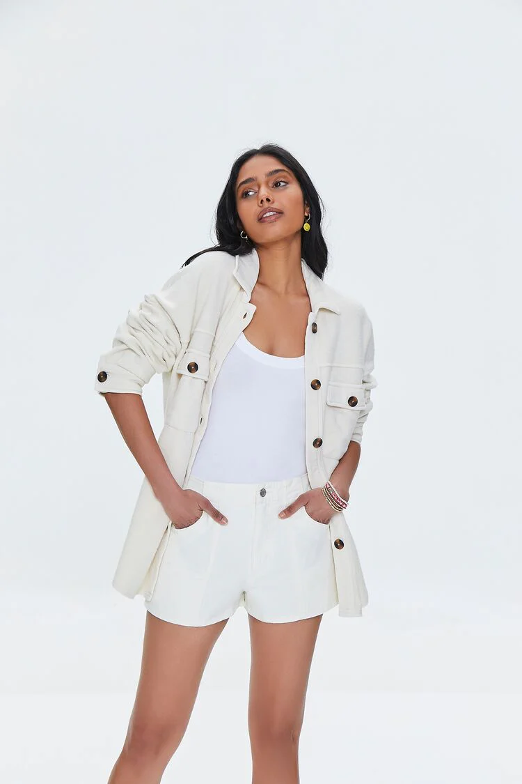 Fleece Button-Front Shacket - Image 6
