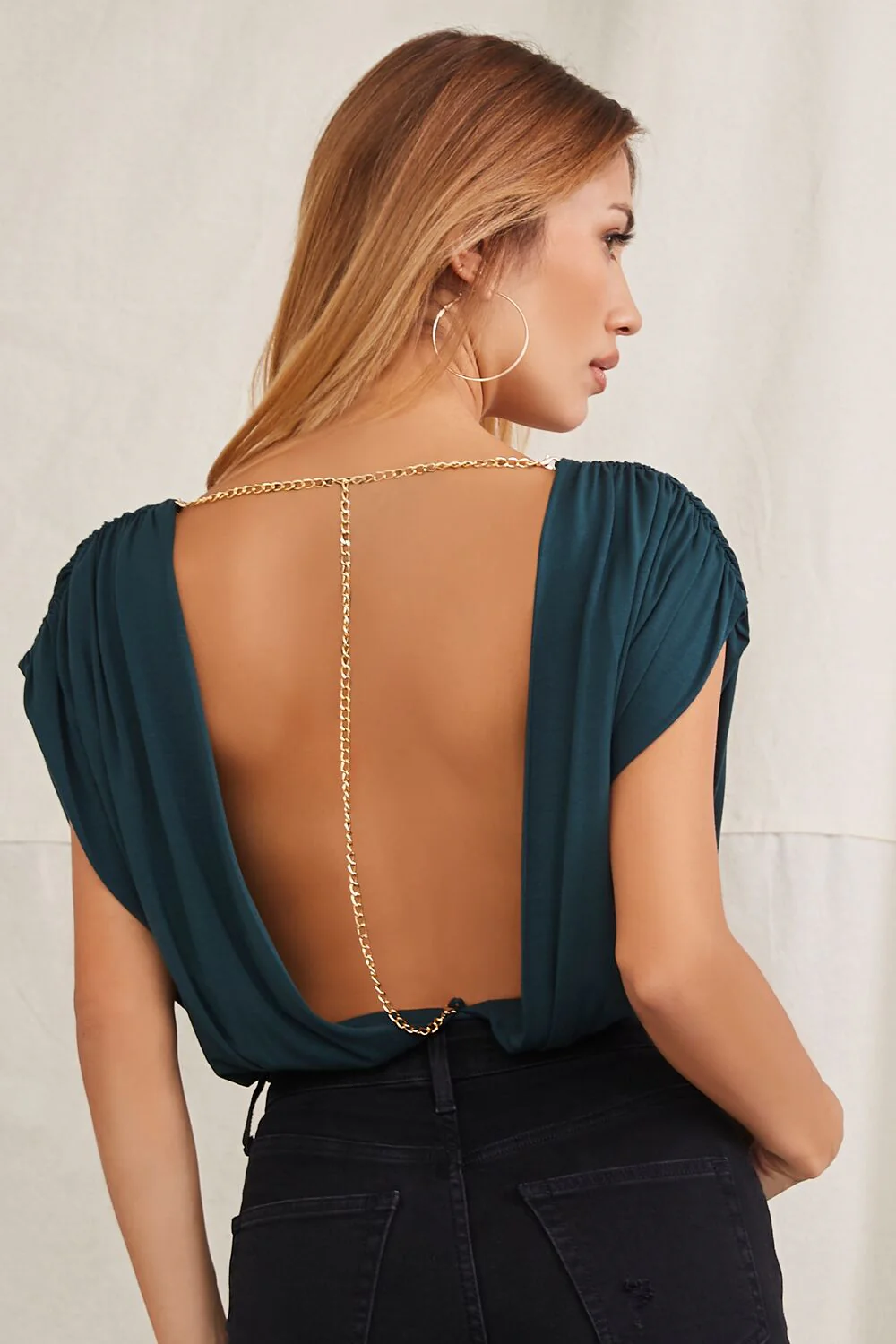 Plunge-Back Chain Bodysuit - Image 3