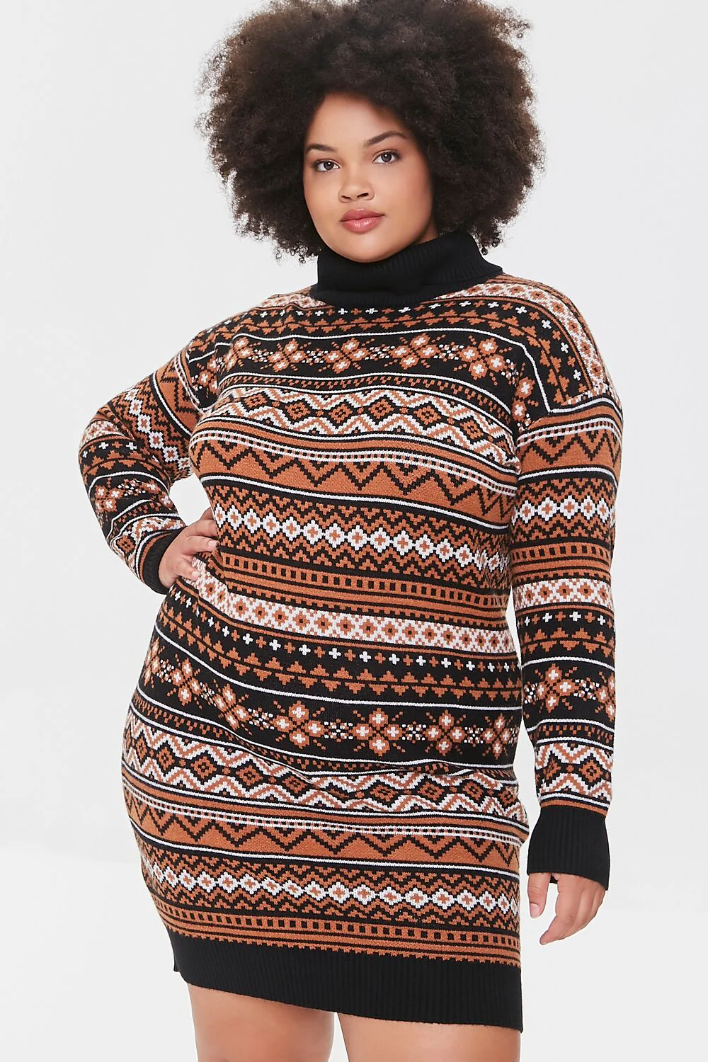 Plus Size Ornate Sweater Dress - Image 6