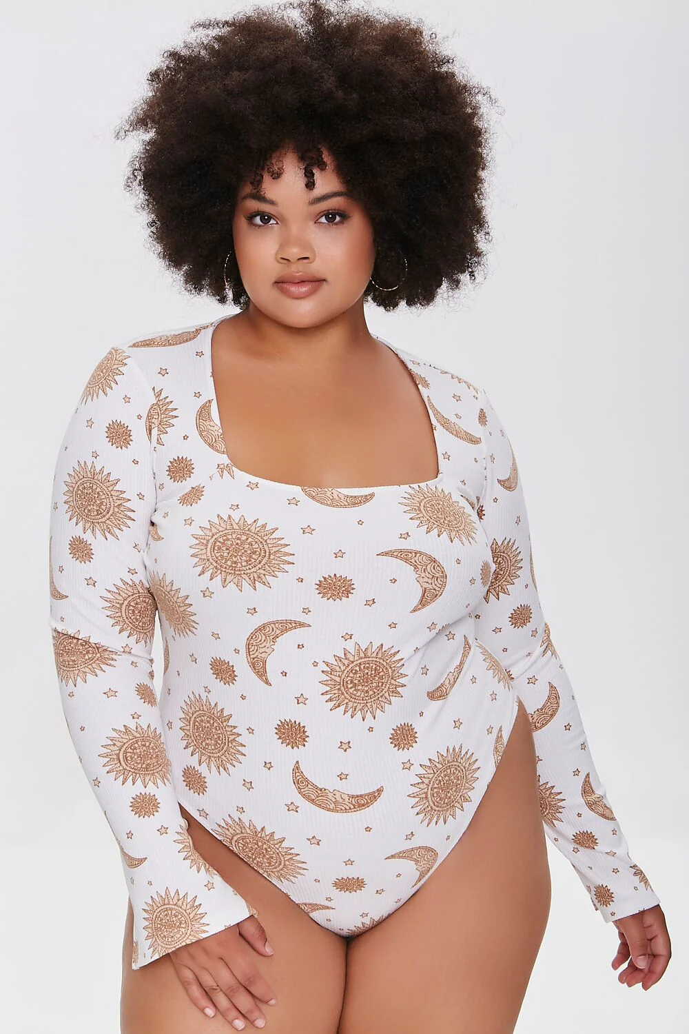 Plus Size Celestial Print Bodysuit - Image 5