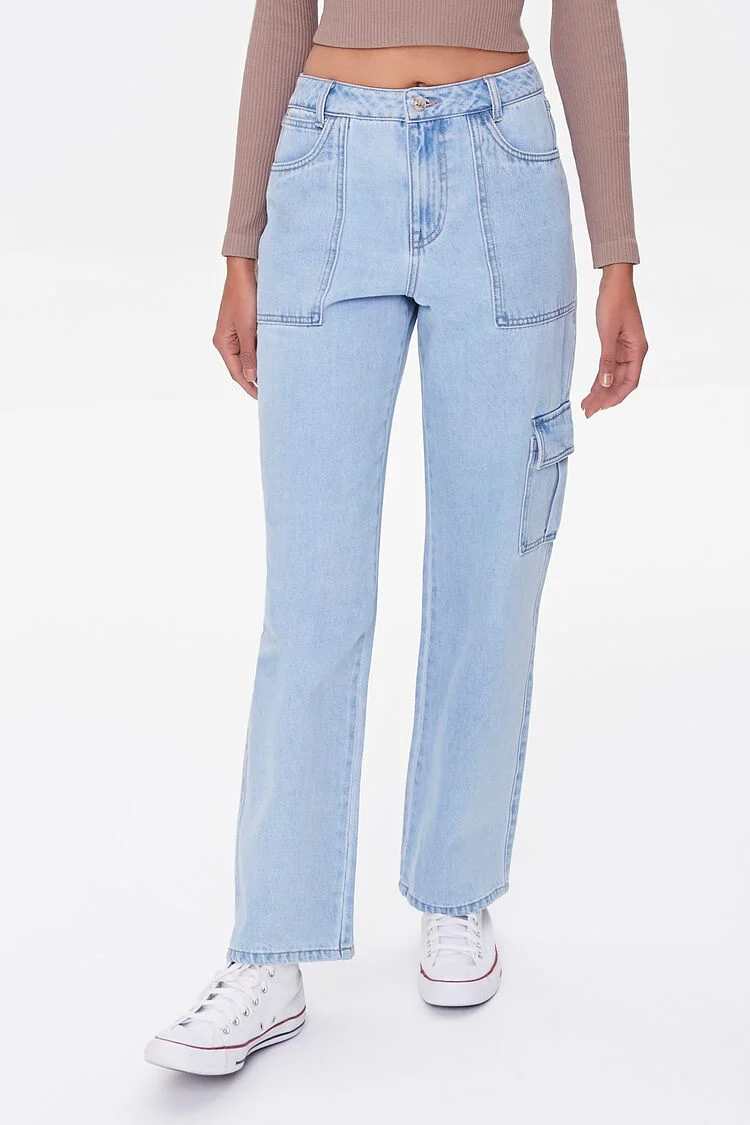 Straight-Leg Cargo Jeans - Image 2