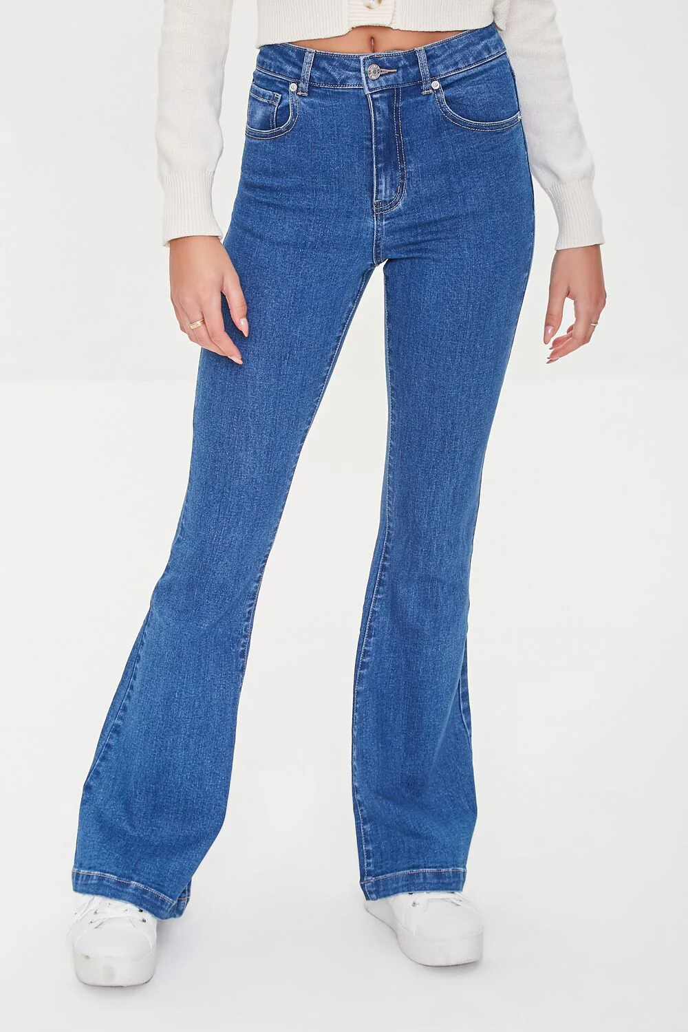 Clean Wash Flare Jeans - Image 2