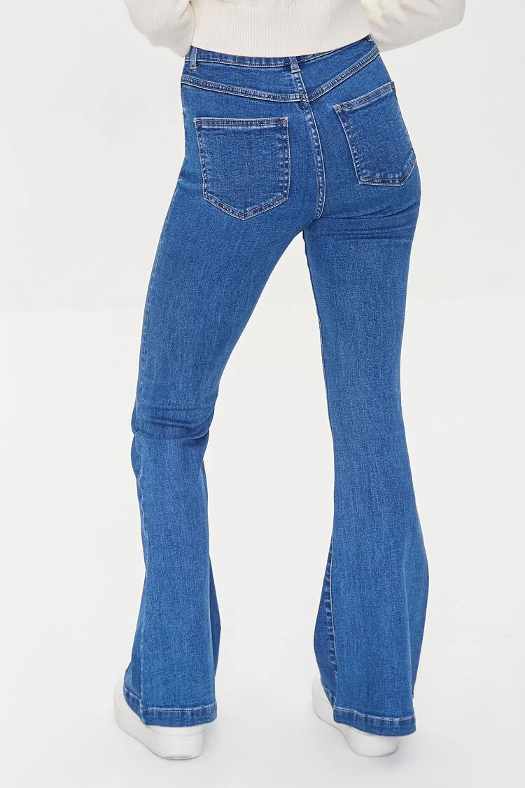 Clean Wash Flare Jeans - Image 4