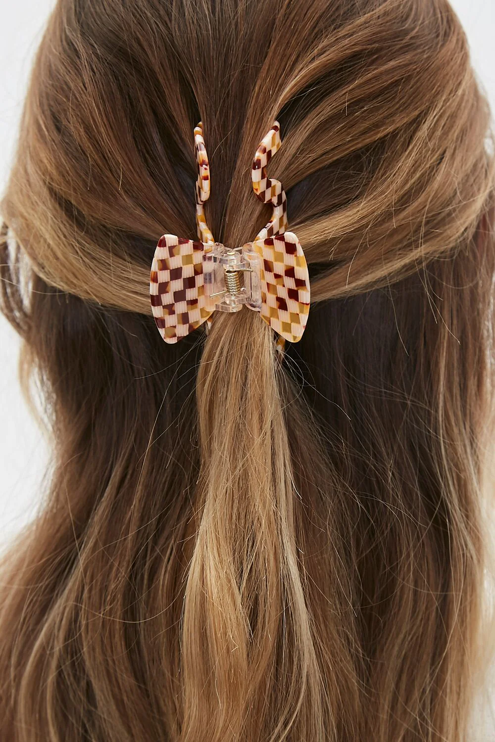 Checkered Hair Claw Clip - Image 2