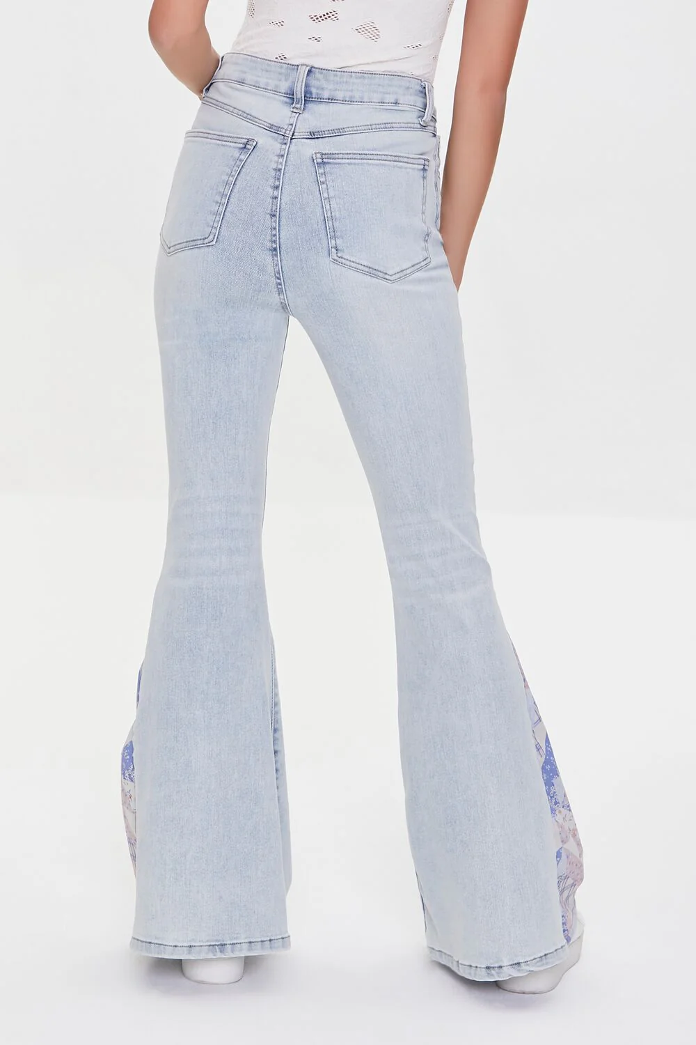 Patchwork Flare Jeans - Image 4
