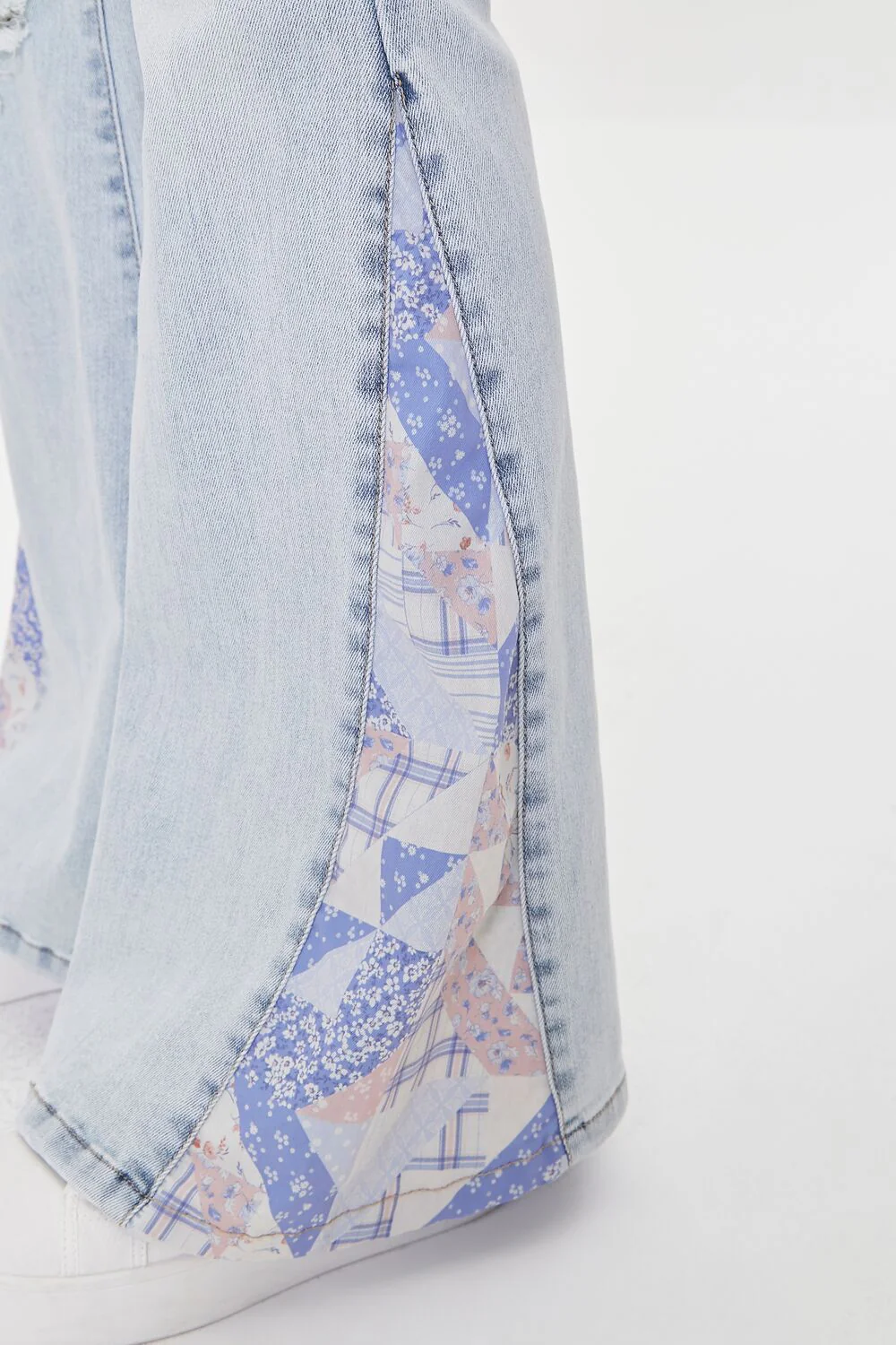 Patchwork Flare Jeans - Image 6