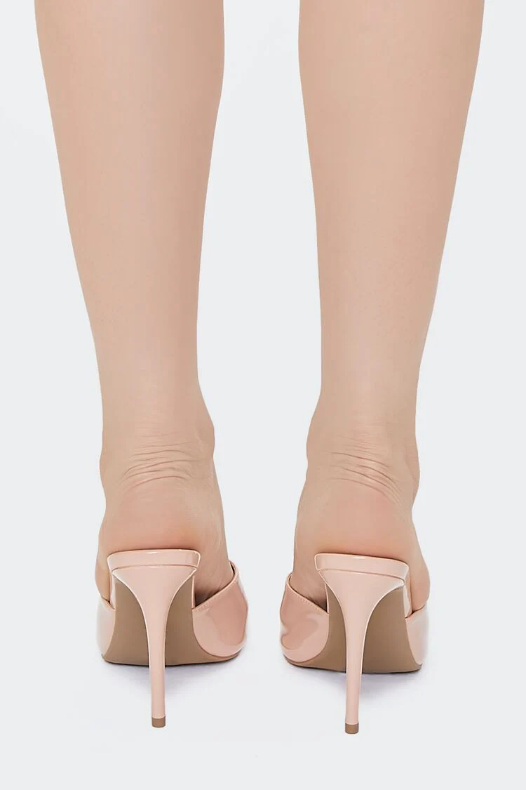 Faux Patent Leather Stiletto Heels - Image 3