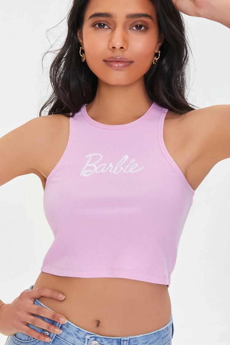 Embroidered Barbie Crop Top - Image 2