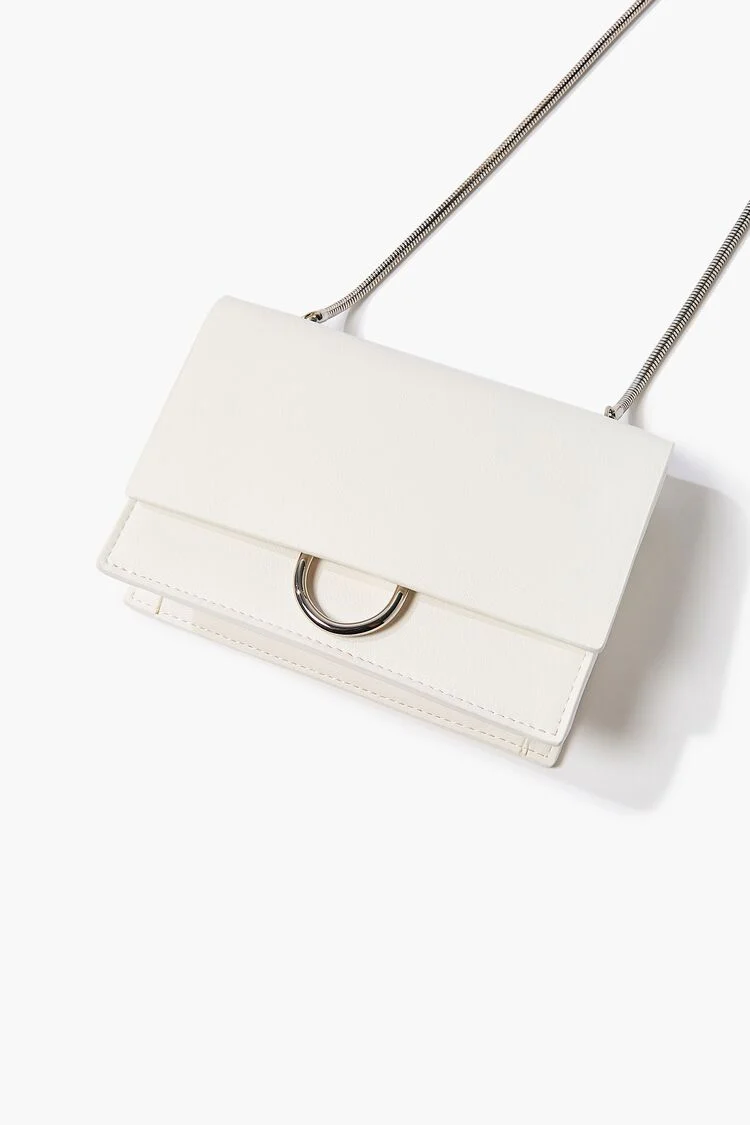 Faux Leather Chain Crossbody Bag - Image 5