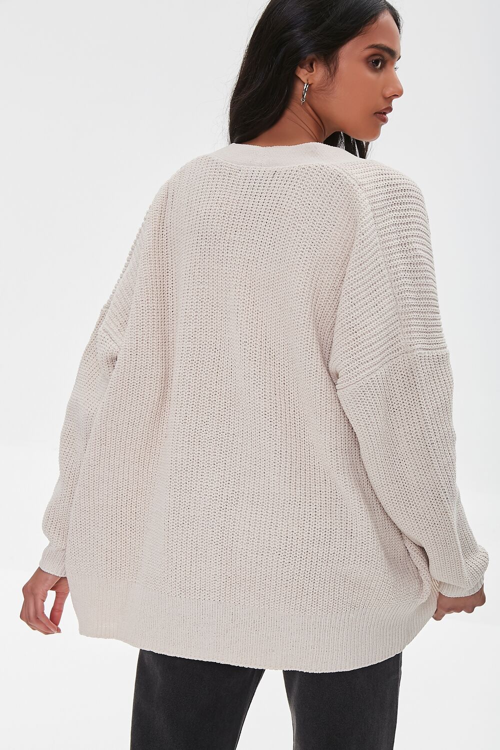 Ribbed Knit Cardigan Sweater - Image 3