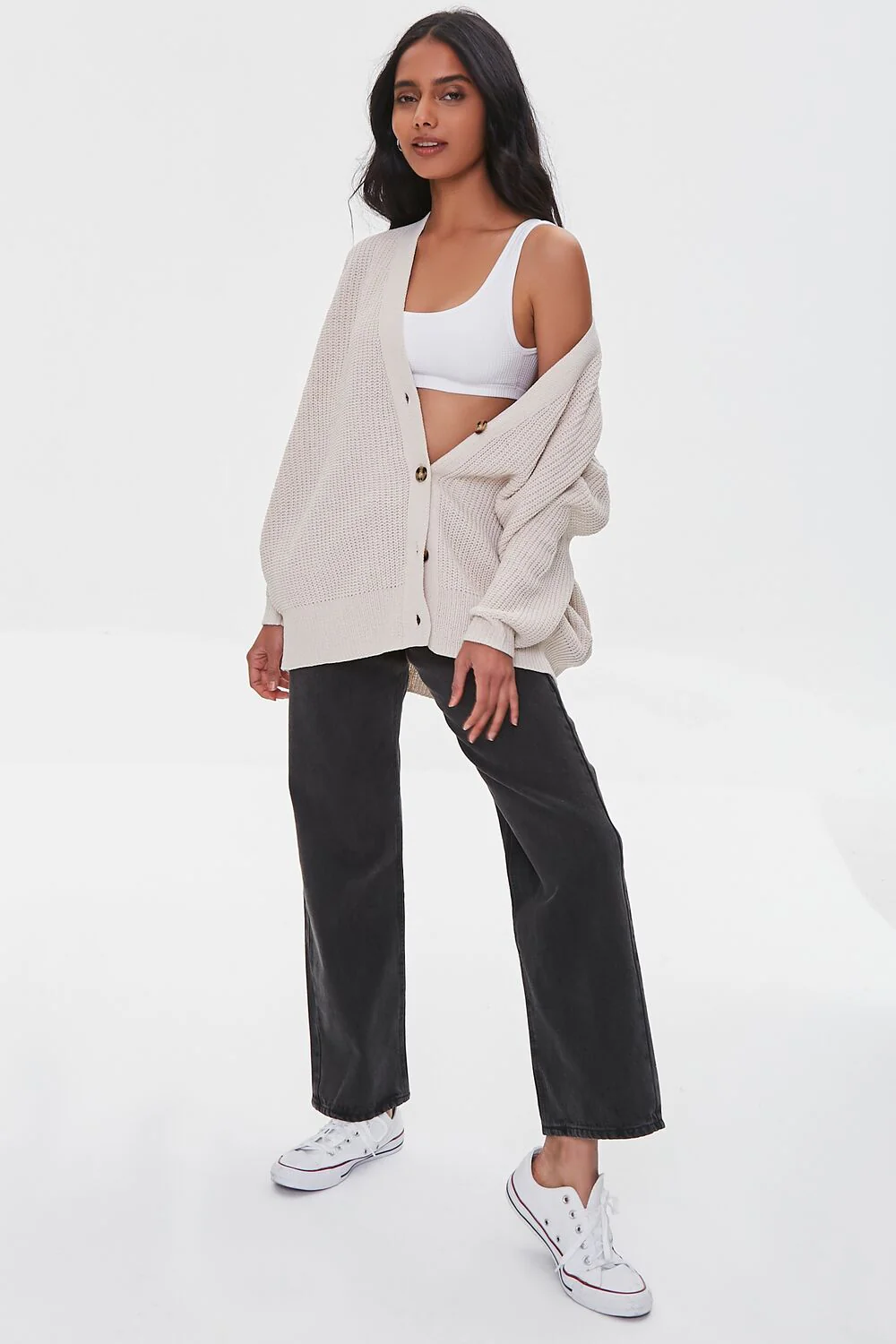 Ribbed Knit Cardigan Sweater - Image 4