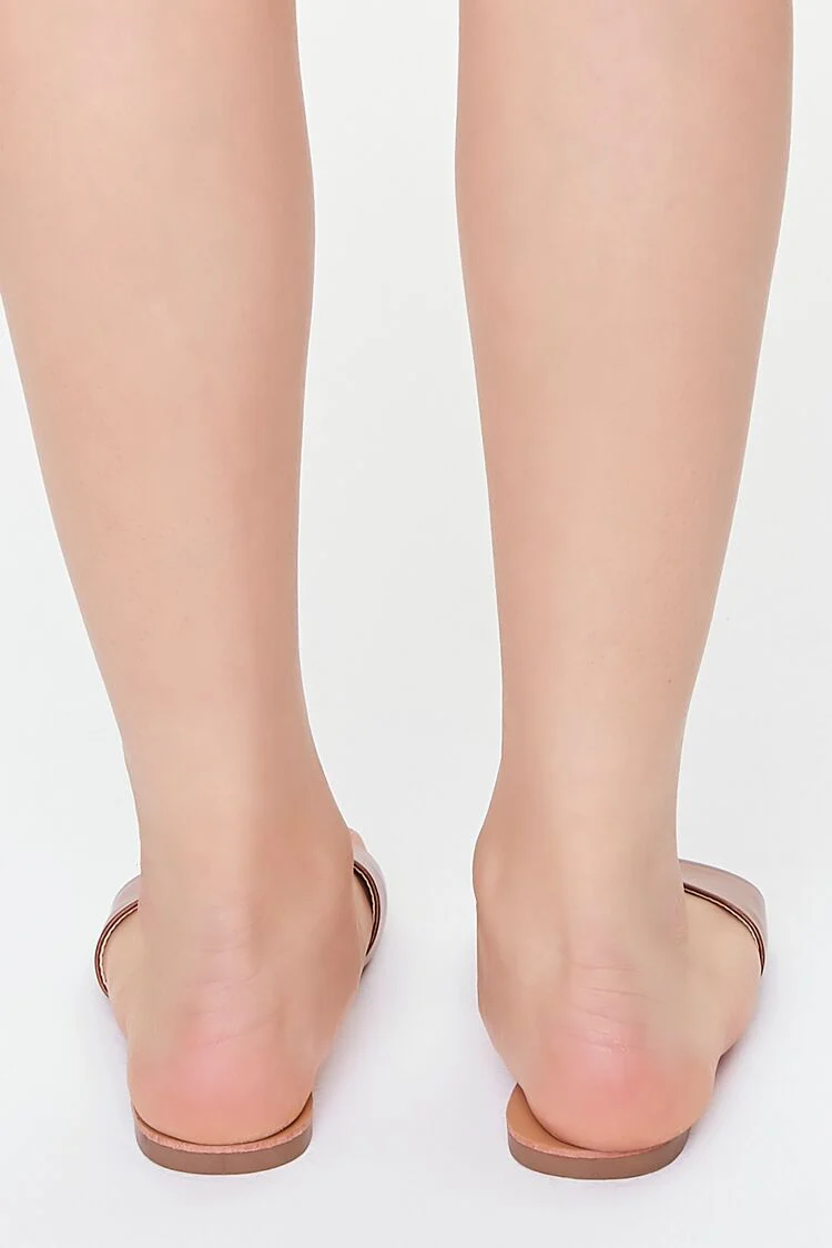 Faux Leather Slip-On Sandals - Image 11