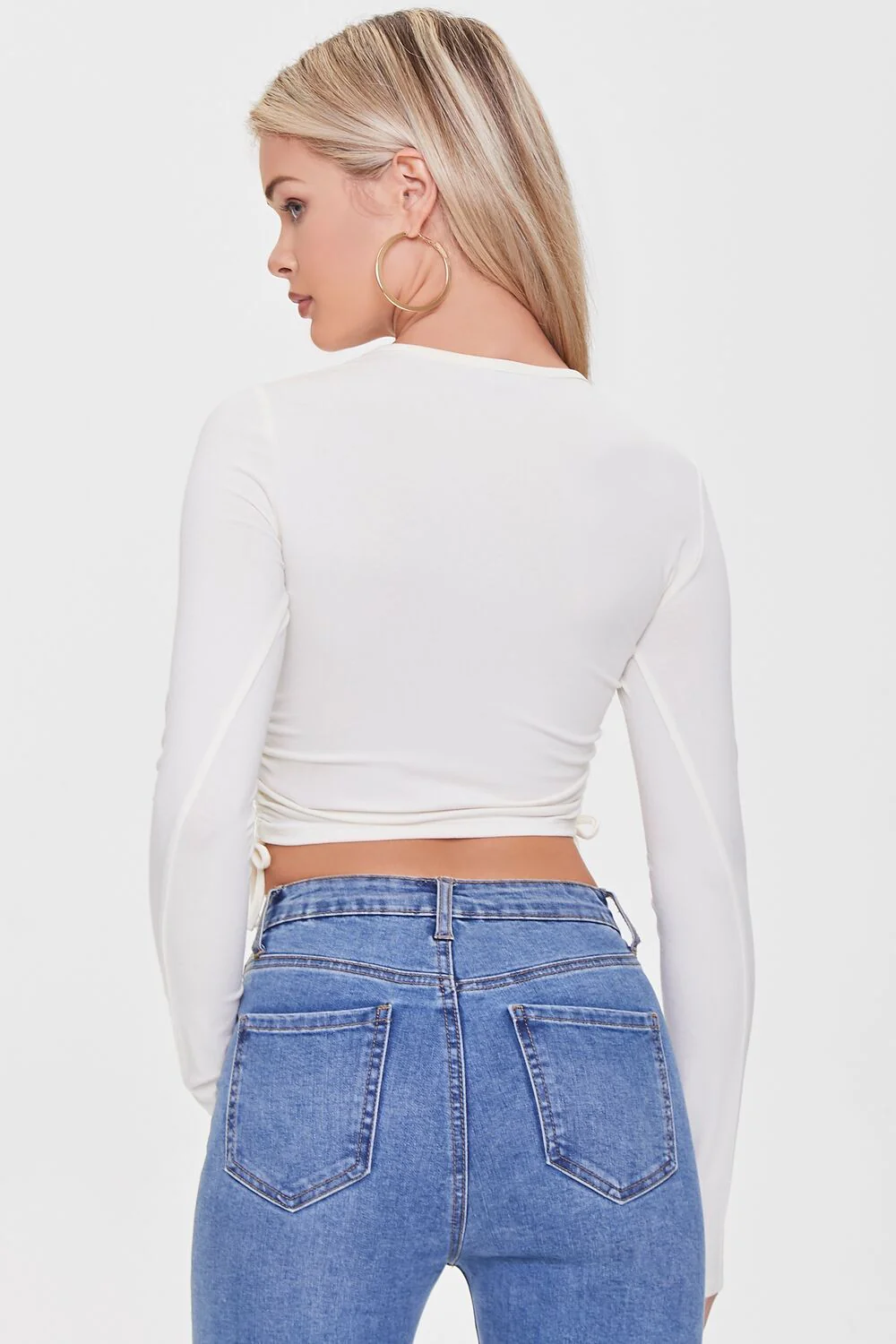 Heathered Ribbed Henley Top - Image 3