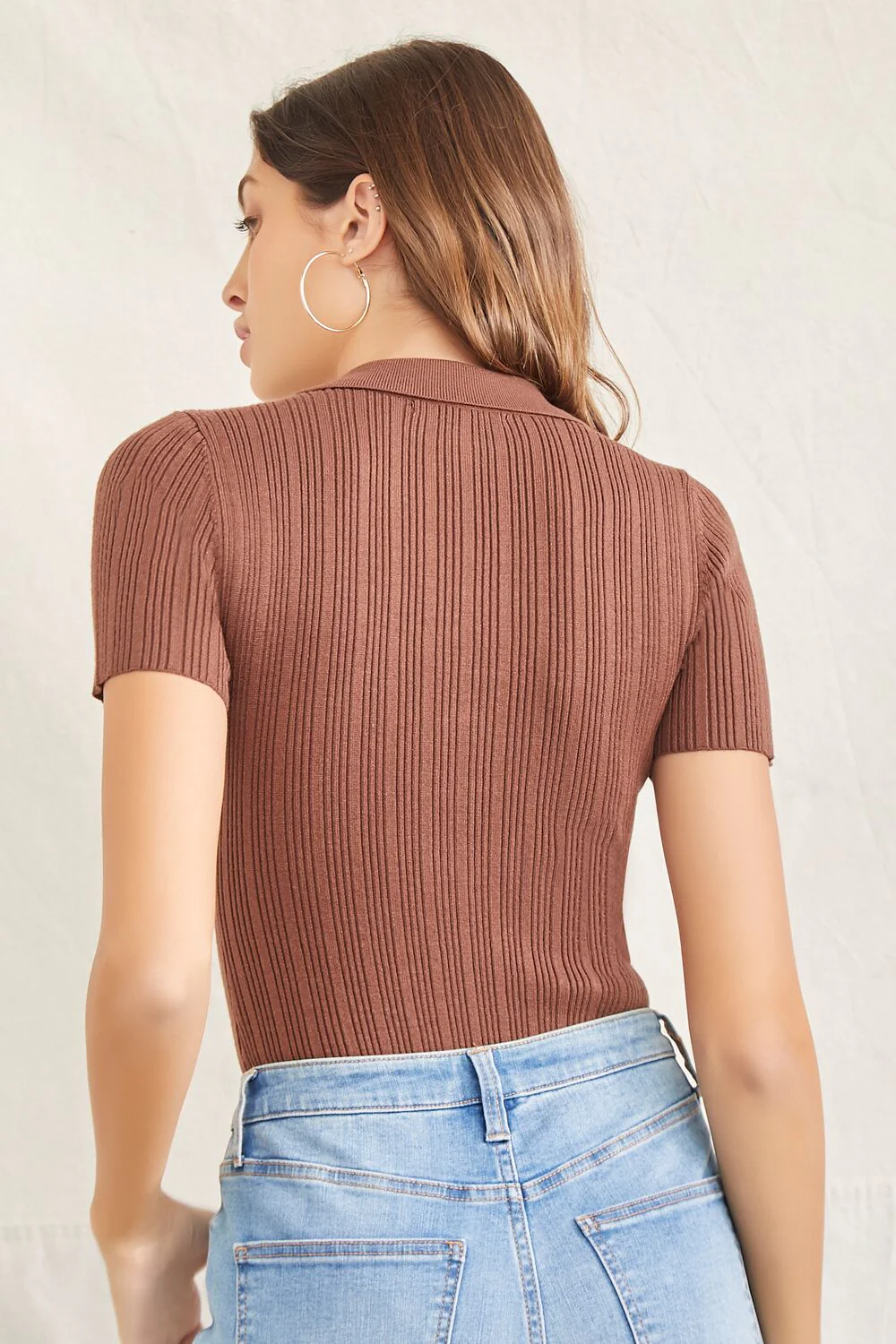 Collared Sweater-Knit Bodysuit - Image 3